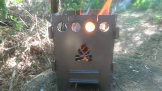 Bushcraft essentials  Original pocket bushbox Ti stove tests