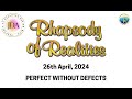 Rhapsody of Realities Daily Devotional - 26th April, 2024 | Perfect Without Defects