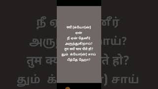 Spoken Hindi Through Tamil/क्यों (க்யோன்) ஏன்?