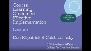 Course Learning Outcomes
