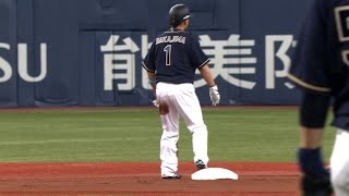 【プロ野球パ】ナカジ、集中してます！ 見事な走塁で進塁  2015/06/21 Bs-L