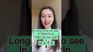 How do you say “long time no see” in Mandarin Chinese?