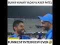 First time Man of the series Axar Patel 🎉||With Surya funny moments 🤣🤣.                #icc