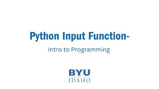 How to Use the Input Function in Python: Get User Data & Build Interactive Apps