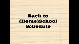 Daily Schedule Fall 2015
