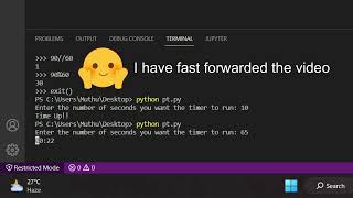 Timer App With Python- Countdown timer with Python- Python for beginners- Python Projects