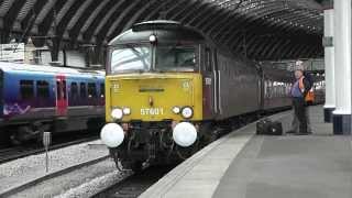 Class 57601 + 47798 Depart York on 'Statesman Rail' With 5 Tone Horn 30/06/2012