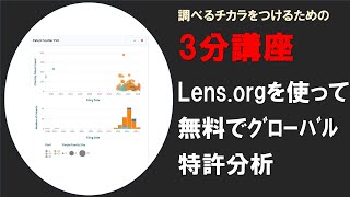 【調べるチカラ3分講座】Lens orgを使って無料でグローバル特許分析