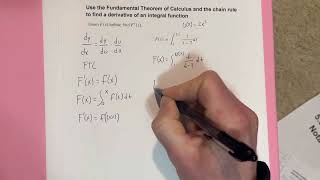 Use the Fundamental Theorem of Calculus and chain rule to find the derivative of an integral