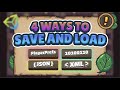 4 Ways to SAVE/LOAD data in Unity And their CONS and PROS (PlayerPrefs, BinaryFormatter, JSON, XML)