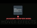 How To Create Popup Box Using CSS and JavaScript | JavaScript Popup Box