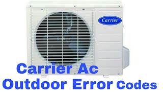 Carrier Ac Outdoor Error Codes