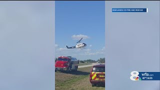 Crews battling 100-acre wildfire in Highlands County