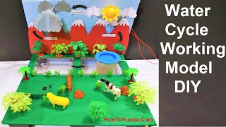 water cycle working model using dc pump  | science project | DIY at home | | howtofunda