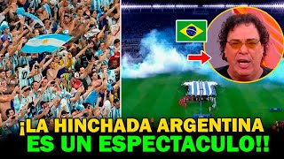 "APRENDAMOS DE ARGENTINA"  PERIODISTAS BRASILEÑOS IMPRESIONADOS CON LA HINCHADA ALBICELESTE!!