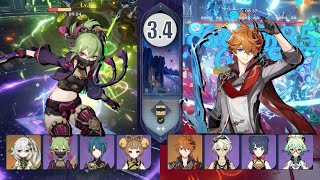 [GENSHIN IMPACT] F2P Kuki Shinobu \u0026 C0 Tartaglia | Spiral Abyss 12 | 9 Stars