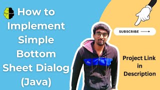 Implement Simple Bottom Sheet Dialog in Android || Java || Android studio || Material Design 😎🪽