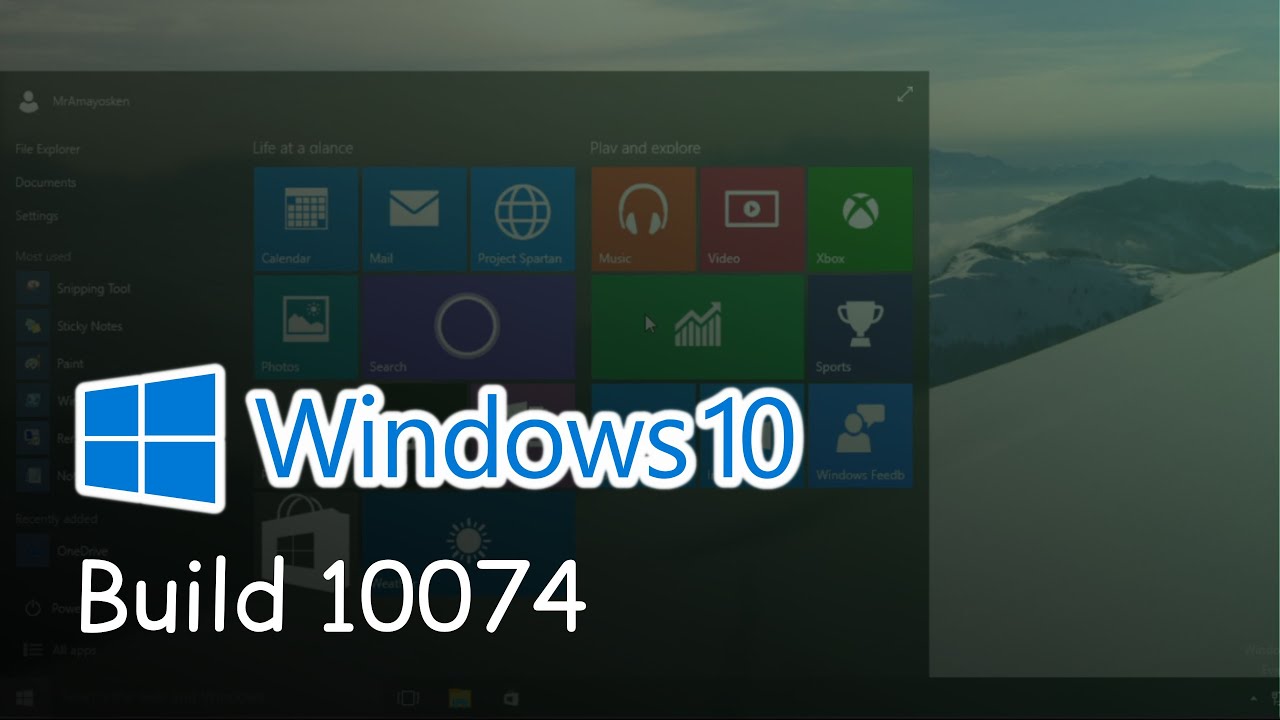 Installing Windows 10 Build 10074. - YouTube