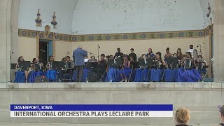 International orchestra plays at LeClaire Park