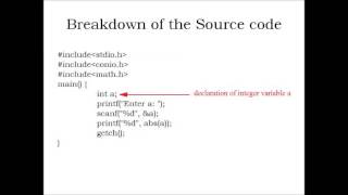 C - Programming, finding the absolute value