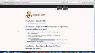 MonoDevelop.Tizen - Installation