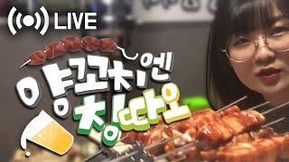 광고아님! 맥주 시원하게 캬~ 깡졍커플의 수원 단골 맛집을 소개합니다! 깡졍커플 #5 첫 야외먹방 '양꼬치엔칭따오'