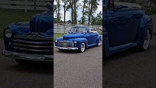 1948 Ford Deluxe Blue Convertible Classic Drive By Engine Sound The Barn Car Show Livonia MI 2024