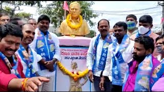 #Q7news#అల్లాపూర్. పర్వత నగర్లో చాకలి ఐలమ్మ విగ్రహానికి ఘన నివాళులుఅర్పించిన మహమ్మద్ గౌసిద్దిన్.