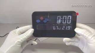 Temperature Range -10 Voice Sound Control Digital Weather Temperature Alarm Clock Calendar CJ2618T