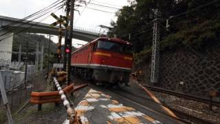 (難所ｾﾉﾊﾁ) 軽快なﾌﾞﾚｰｷ音!! EF67 102 (回送) / 瀬野駅 - 八本松駅