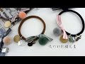 2017 nov. hair fashion style 韓國刺繡緞帶毛球髮圈。