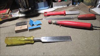 Sharpen Wood Chisel with File  & Sand Paper