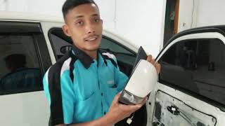 Cara melepas membuka spion calya sigra memperbaiki spion patah