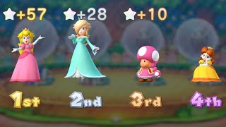 Mario Party 10 - Peach vs Rosalina vs Daisy vs Toadette - Haunted Trail Gameplay
