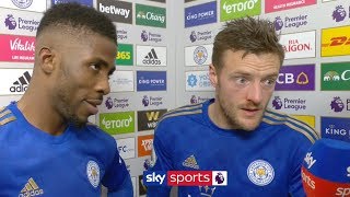 Kelechi Iheanacho \u0026 Jamie Vardy react to Leicester's last minute winner | Post Match