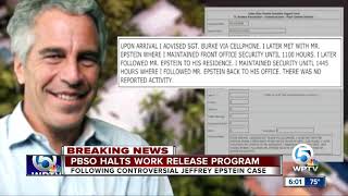 Pbso Stops Work Release Program Following Controversial Jeffrey Epstein Case