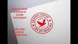 HOW TO MAKE A STAMP IN PHOTOSHOP| MAKE A LOGO|PSD FREE