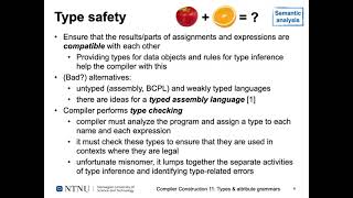 Compiler construction lecture 11