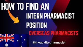 Unlock your pharmacy career in Australia - Intern Pharmacist Jobs #kaps #thequalitypharmacist
