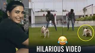 HILARIOUS VIDEO : Samantha Akkineni Playing With Her Pet | Daily Culture