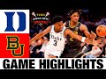 #10 Baylor vs #21 Duke Highlights | NCAA Men's Basketball | 2023 College Basketball