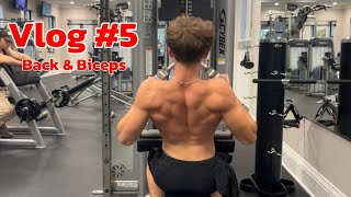 Back \u0026 Bicep Gains (Vlog #5)