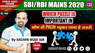 SBI/RBI Mains 2020 | Which puzzle is  important in  | By Sachin Modi Sir | IBPS GUIDE | GUIDELY