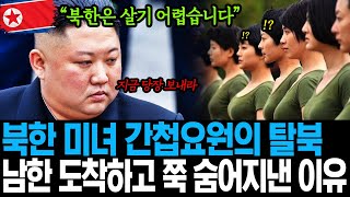 북한 미녀 간첩요원의 탈북 남한 도착하고 쭉 숨어지낸 이유