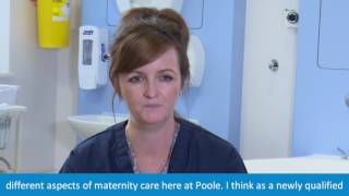 Lucy McGuinness, newly qualified midwife at Poole Hospital