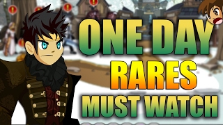 ONE DAY ONLY RARES (not Clickbait)  + GroundHorc's Day Quest AQW AdventureQuest Worlds