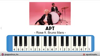 Rosé \u0026 Bruno Mars - APT. | Easy Piano Tutorial | Not Pianika