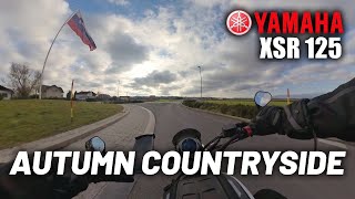 Relaxing autumn ride Yamaha XSR 125 POV sound only