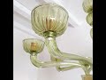 Green Mid Century Murano chandelier     dlightchandelier.com      #italianlighting #midcenturymodern