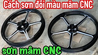 Cách sơn đỗi màu mâm CNC, sơn mâm CNC | Quyền RC90